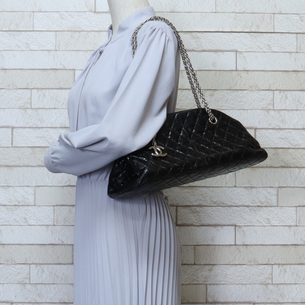 Chanel Python Shoulder Bag Black - image 2